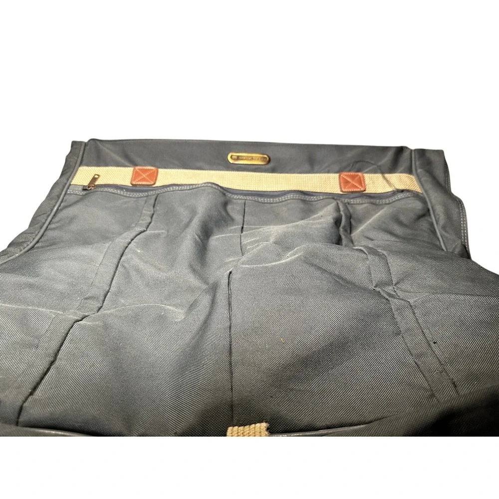 American‎ Tourister Vintage Garment Bag Grey Nylon Folding Suit Carrier Travel
